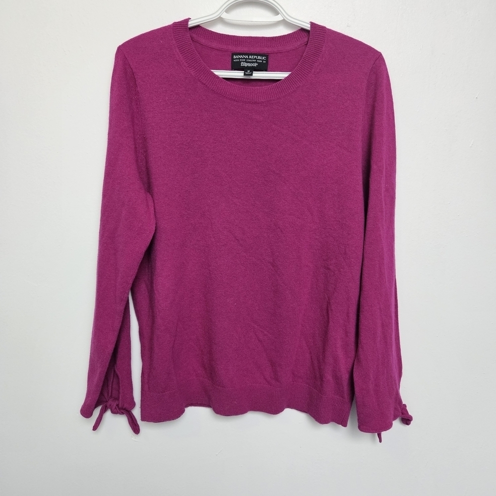 Banana Republic Women's Royal Pink SzM Cashmere & Merino blend Knit Sweater Top